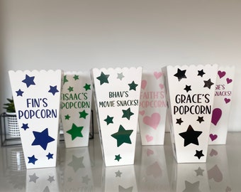 Personalised Popcorn Box |  Personalised Snack Box | Reusable Snack Box | Film Night | Movie Night | Family Film Night | Popcorn Snack Cup