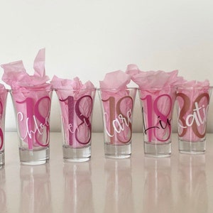 Personalised Name & Age Shot Glass | Custom Birthday Gift | 18th | 21st | 40th | 50th | 60th | Special Occasion | Keepsake | 60ml Shot Glass