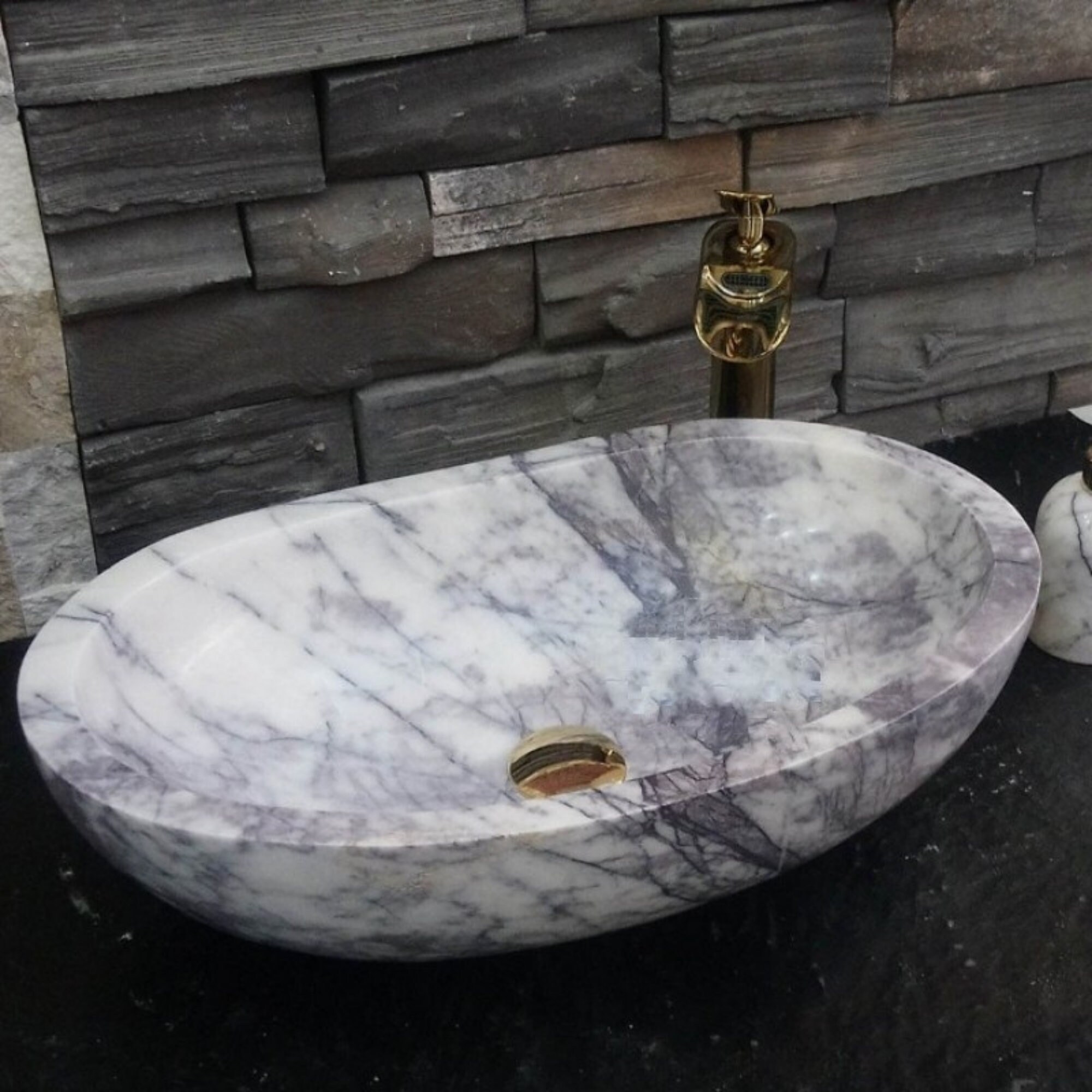 Naturstein Marmor Gefäß Stil Waschbecken Handgefertigt | Etsy