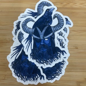 Odin deity sticker