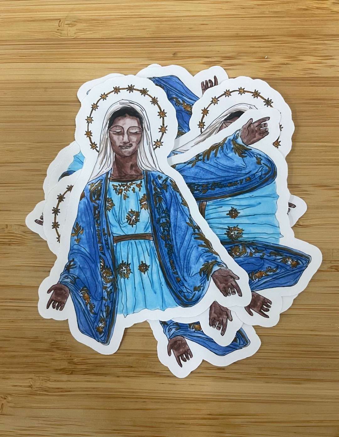 Mother Mary Deity Sticker Etsy