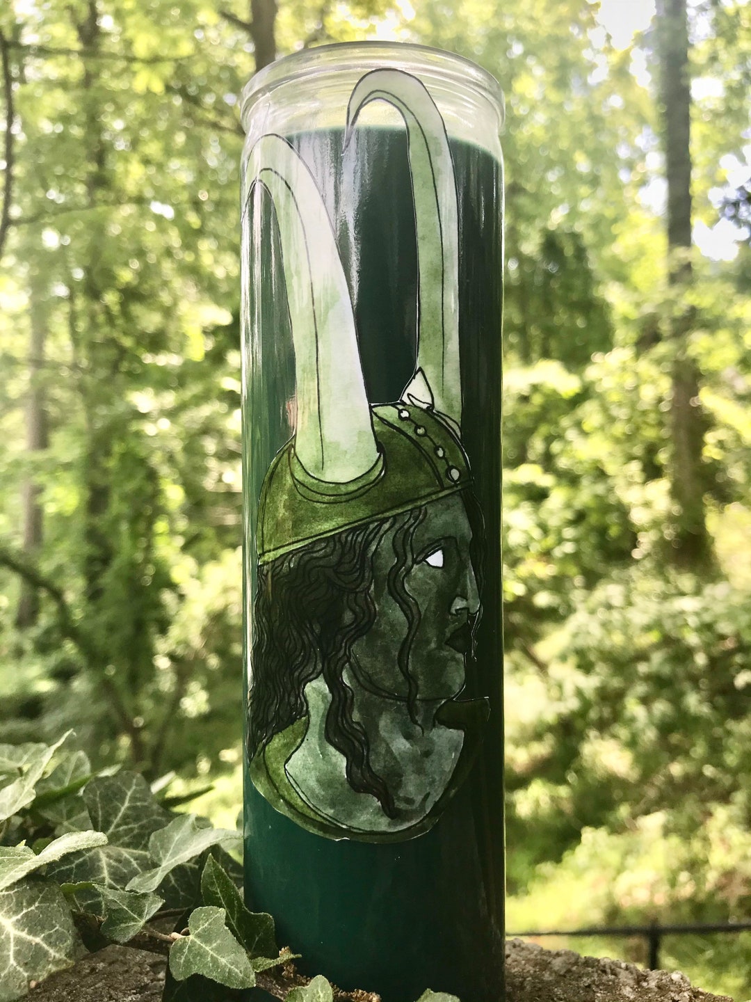 Loki Deity Candle green Etsy