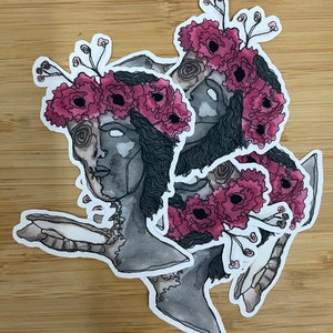 Thanatos deity sticker