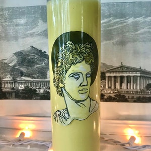 Apollo deity candle