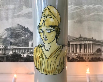 Athena deity candle