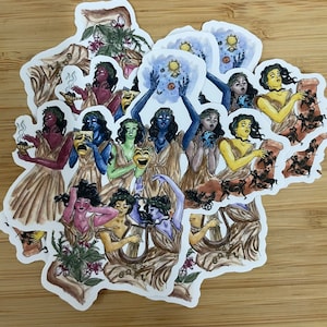 The Muses deity sticker