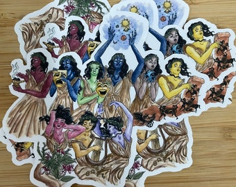 The Muses deity sticker