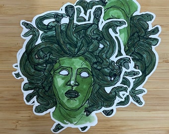 Medusa deity sticker