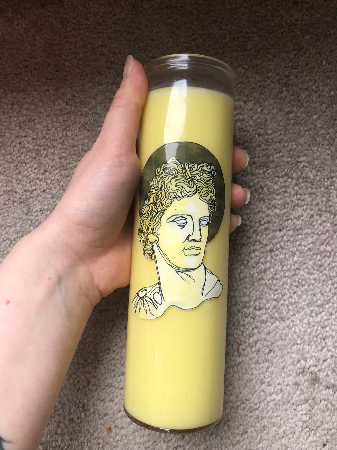 Apollo deity candle Etsy