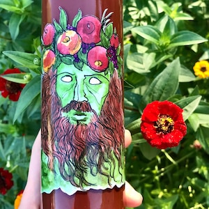 The Dagda deity candle