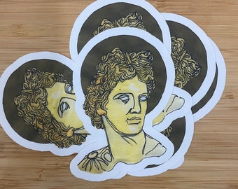 Apollo deity sticker
