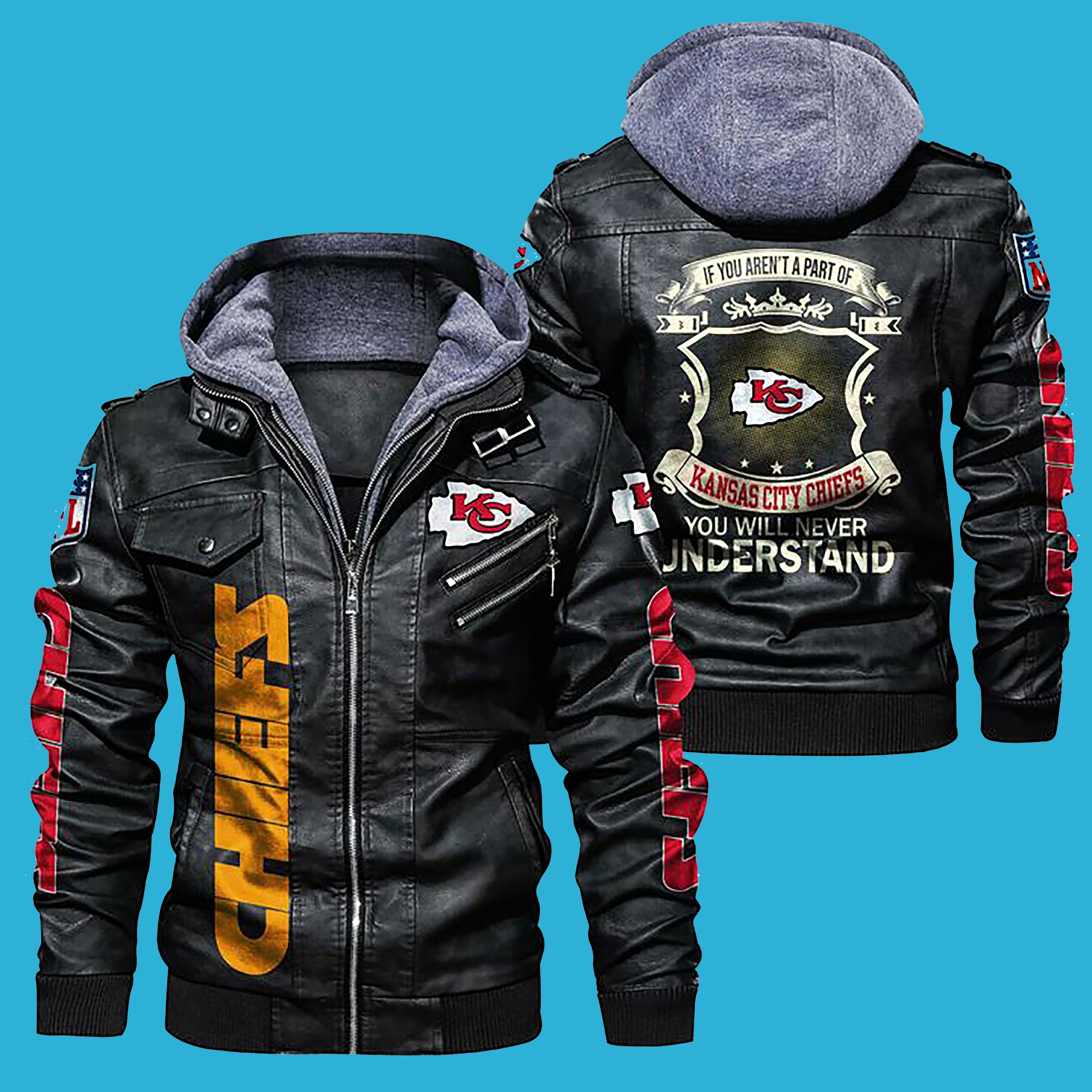 HVKC1362 Kansas City Chiefs NFL Team Leather Jacket For Men Etsy