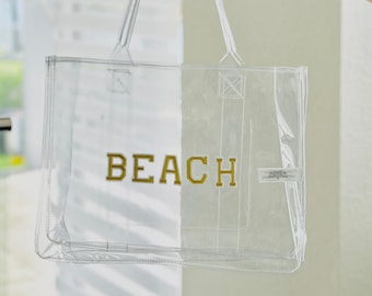 clear beach bag