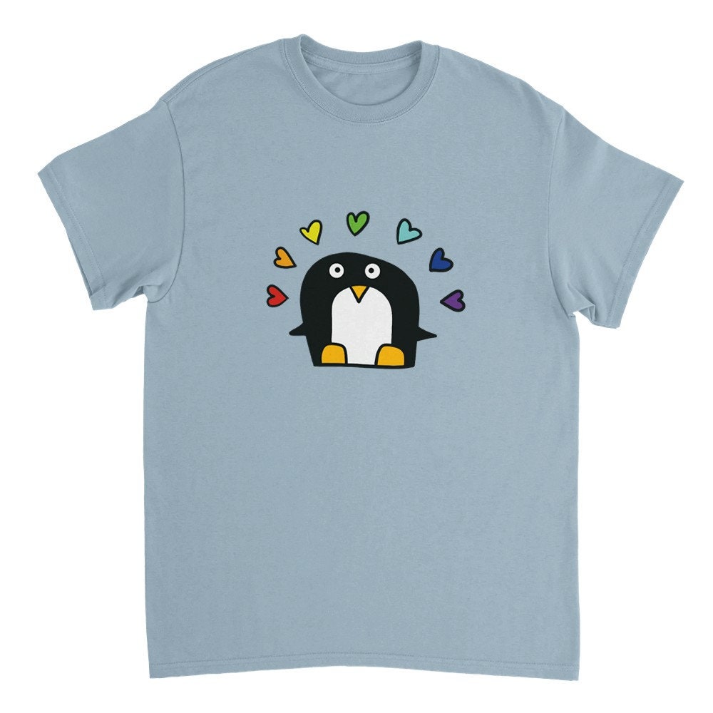 T-shirt Original Penguin Col Rond – Rayures Arc-en-ciel, Coton, Taille M, Homme