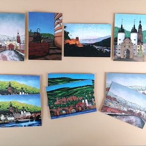 10 Postkarten Heidelberg / Set / Ansichtskarten verschiedene Motive aus Heidelberg, Deutschland / Souvenir / 10 Stück / 300 g Naturpapier
