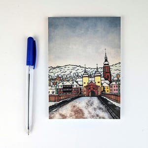Heidelberg Altstadt / Postkarte / Din A6 / Hochformat / 300 g Naturpapier creme / Souvenir / Andenken / Mitbringsel / Ansichtskarte / Winter