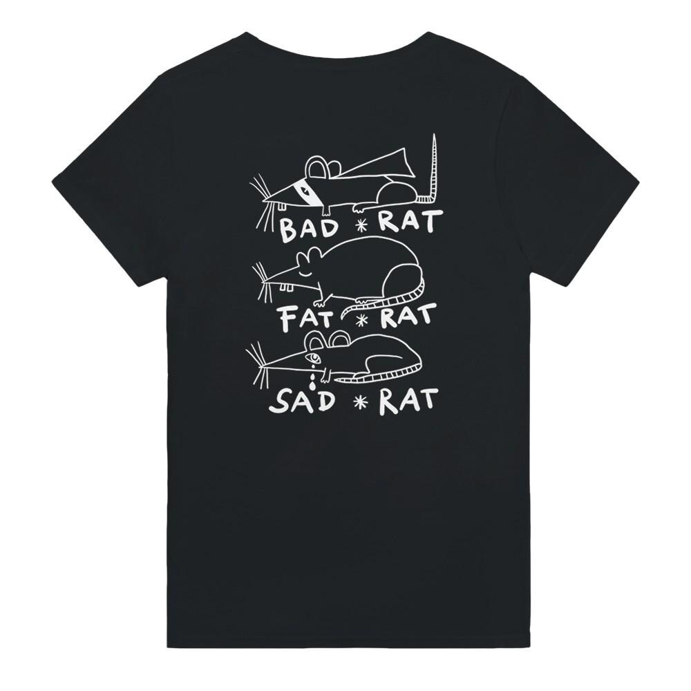 Rats / Funny Rats / Unisex Cotton Tshirt With Funny Back Print