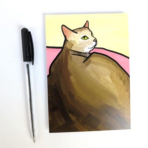 schattige kat / ansichtkaart met kat / Din A 6 / staand formaat / 300 g papier / matte print / wenskaart met schattige kat / Britse Korthaar