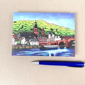 Heidelberg am Neckar / Postkarte / Din A 6 / Querformat / 300 g Naturpapier creme / Andenken / Mitbringsel / Ansichtskarte / Deutschland