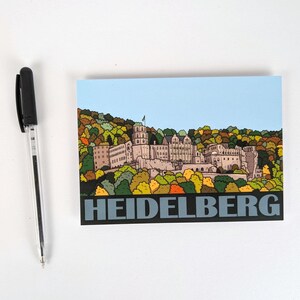 Château de Heidelberg en automne / carte postale / Din A6 / format paysage / carton chromo 450g / carte postale Heidelberg, Allemagne / impression mate