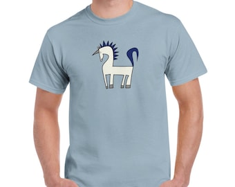 unicorn / unisex cotton Tshirt with funny print / round neck Tshirt 100 % cotton / funny unicorn design