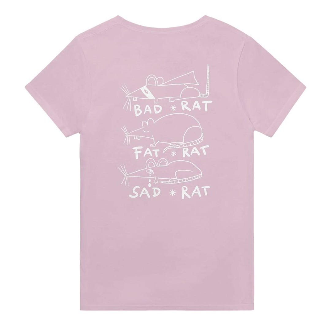 Rats / Funny Rats / Unisex Cotton Tshirt With Funny Back Print