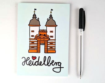ハイデルベルク / ポストカード / Din A 6 / 縦長 / 400 g 紙 / ドイツ