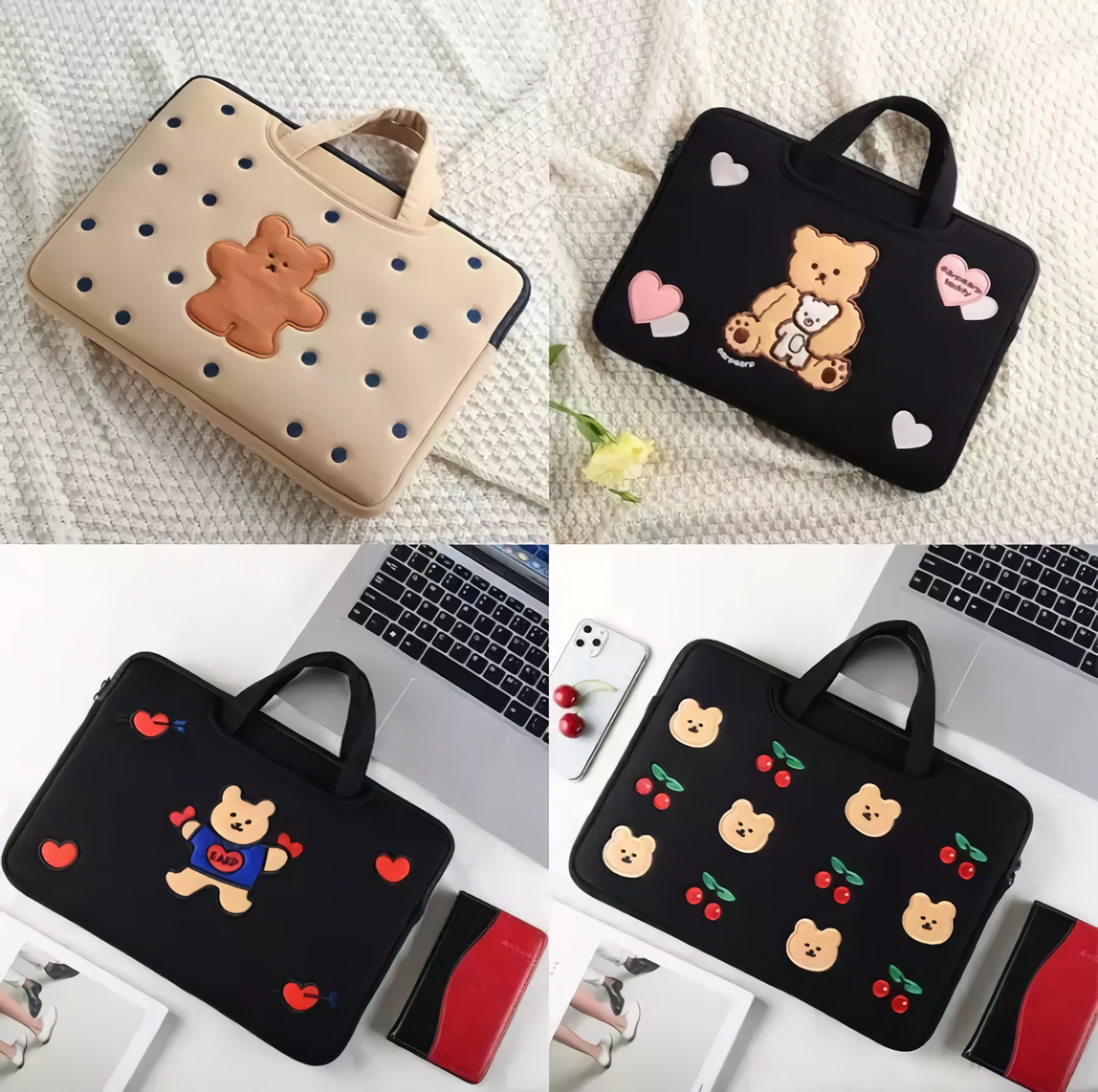 Water Repellent Polyester Protective Case Cover 15 inch Notebook Computer Funny Colorful Bear Laptop Sleeve Bag Compatible with iPad MacBook Air MacBook Pro Water Repellent Polyester Protective Case Cover 15 inch Notebook Computer Funny Colorful Bear Laptop Sleeve Bag Compatible with iPad MacBook Air MacBook Pro