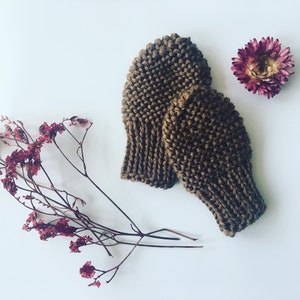 Baby merino wool mittens without thumb - 100 % merino wool - newborn mittens - handmade - more colors avaliable - made to order