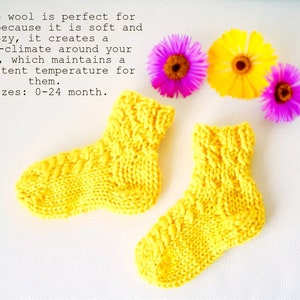 Merino Wolle Socken, Baby Neugeborenen Socken, handgemachte Socken, gestrickte Socken, auf Bestellung Bild 3