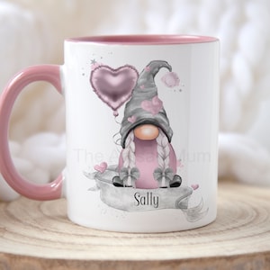 Personalised gonk mug gift for her, birthday gift for mum, gran or auntie, gnome present, anniversary gonk gift, gonk gifts, Mothers Day mug