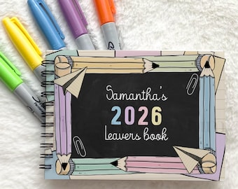 Libro de autógrafos personalizado para alumnos que terminan la primaria, libro de recuerdos escolares de sexto grado, regalo para la promoción de 2026, para niñas y niños de primaria.