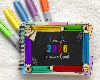Libro de autógrafos personalizado para graduados de primaria, libro de recuerdos de sexto grado, promoción de 2026.