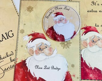Sceau De Cire Vintage Avec Monogramme Père Noël - En Laiton Et Palissandre - Diamètre 2,5 Cm - Pour Lettres, Invitations, Emballage Cadeau - 13