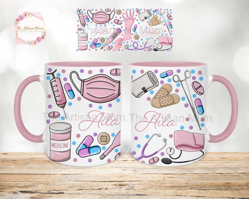 Personalised nurse mug, nurse graduation gift, best nurse present, student or retired nurse gift, thank you nurse, NHS nursing mug.