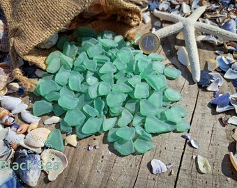 Verre de mer vert clair aigue-marine, dimensions allant de 0,4 po. à 1 po., idéal pour les bijoux, la mosaïque, l'artisanat et tous les projets de collection sur mesure ou de bricolage