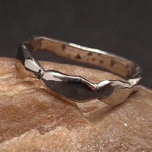 Rare WWI soldier&#39;s ring, Original handmade nickel wreath ring, Unusual beautiful ring made in trench art style,
