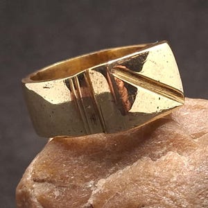 Original Ring from the trenches of the World War 1, Large Soldier Bronze ring, Original WW1 artifact, Rare Trench art Soldier handmade ring