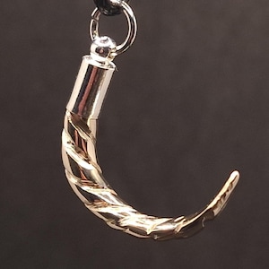 Ancient Viking age Pendant Claw, A beautiful claw amulet pendant made from an original part of a Viking Age twisted ring