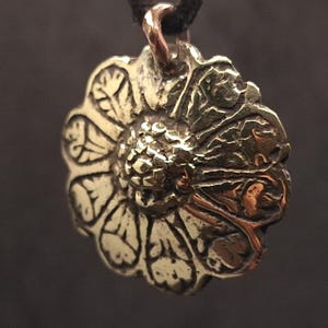 Ancient Bronze Sun Pendant, Beautiful Medieval Amulet Pendant, Rare ancient Bronze Belt Ornament Plant Ornament, Authentic Medieval Artifact
