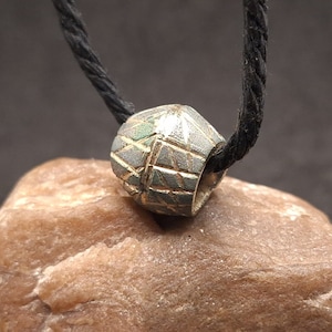Ancient Ancient Roman Bead, Bronze Roman Ornament, Original Bronze Bead with Beautiful Patina and Ornaments, Bronze Ball, Roman Artifact