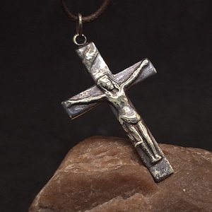 Ancient Cross of the 20 th century, Original vintage cross, old brass cross, Religious ancient artifact, Rare Brass cross, Christian mascot