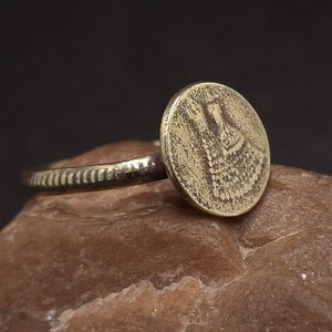 Ancient Ring with the image of Madonna di Loreto, Vintage religious ring, Christian artifact, 19th century artifact, Original ancient ring