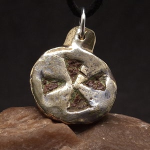 Rare Viking Age bronze cruciform pendant with enamel remains, Vikings Amulet, Viking Bronze artifacts, Bronze Pendant, Early Slavic artifact