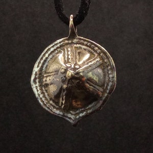 Ancient Bronze Pendant: Medieval Tatar Amulet Talisman