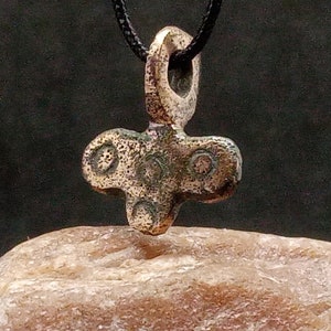 Ancient Vikings small cross pendant with ornaments, Original Medieval Pendant, Pendant Cross 11th-13th Centuries, Authentic Cross Kievan Rus