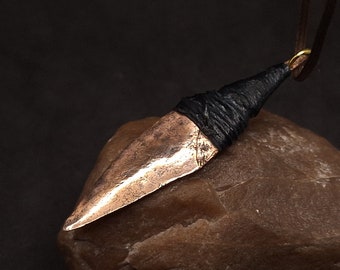 Unique Artifact of the Bronze Age, Rare Tool of Ancient People, Copper Skinner Knife, Authentic Tool of Antiquity, Pierced Bronze Age Awl
