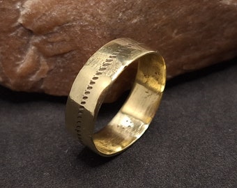 Ancient Medieval Ring with engraving, Vikings Style Ring, Medieval Jewelry, Authentic Bronze Ring, Rare Old Ring, Ancient Bronze Artifact