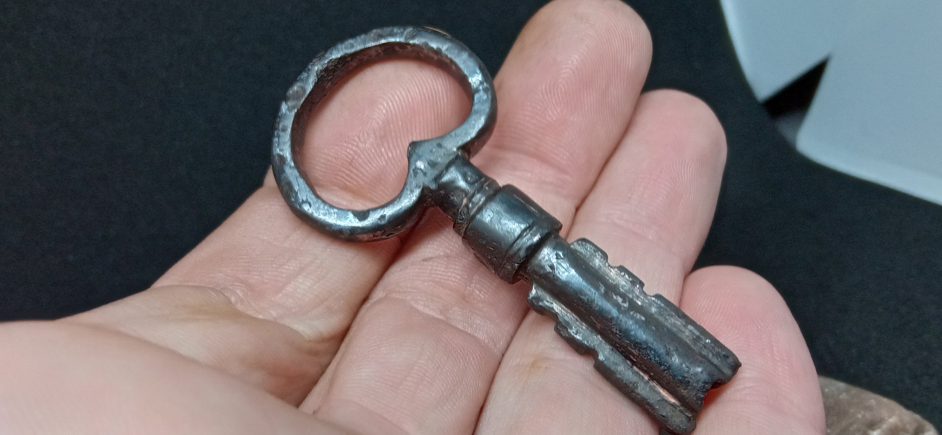 Ancient Iron Key Medieval Key With Copper Inlay Original Etsy