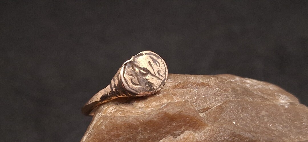 Ancient Medieval Ring With Engraving Marks, Vikings Ring, Original ...